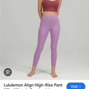 Lululemon Align Legging 25” Size 6 Wisteria Purple